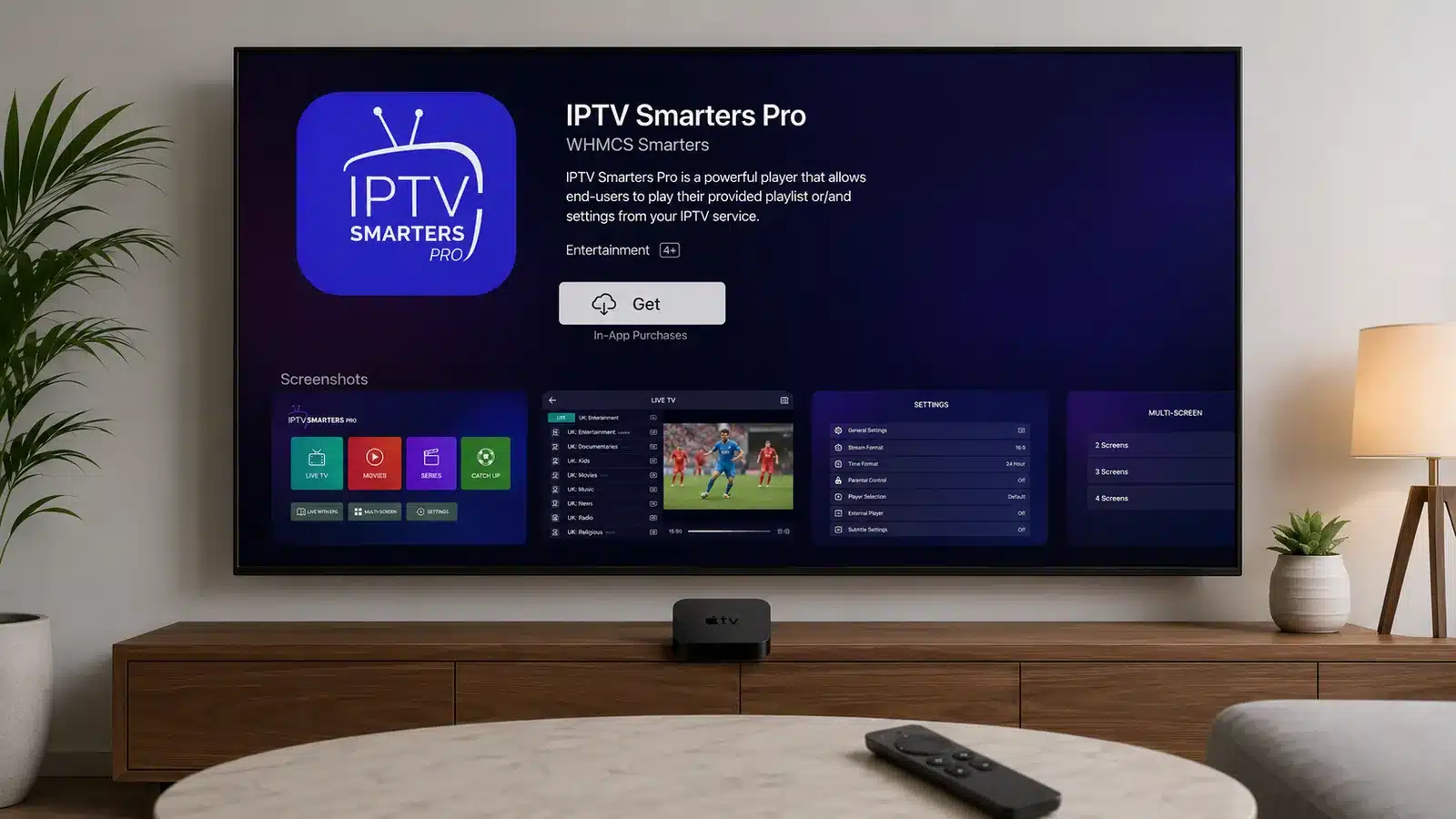 Installing IPTV Smarters Pro for Apple Devices on Apple TV from the tvOS App Store